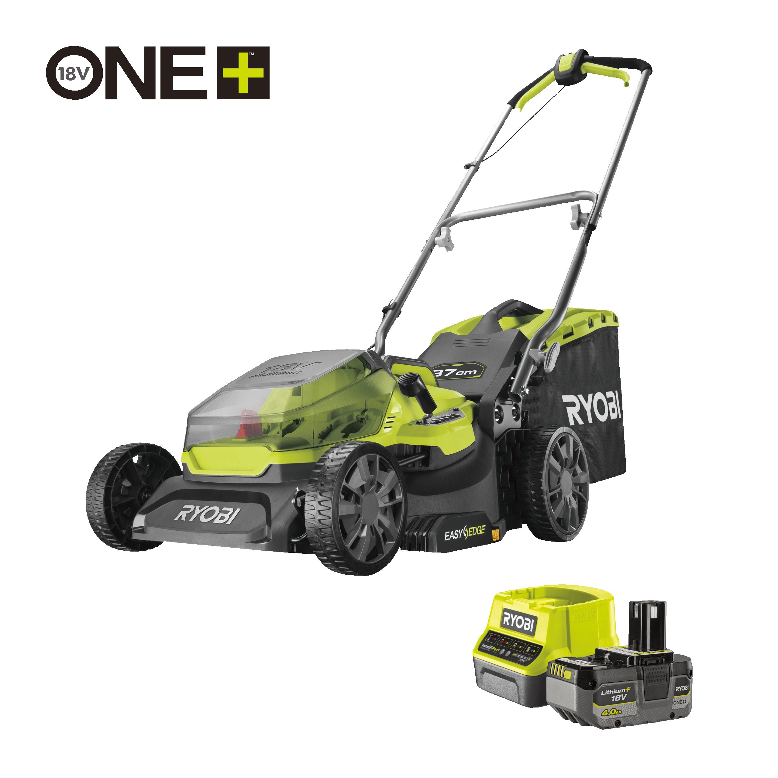 Kosiarka 37cm bezprzewodowa 18V ONE+™ w zestawie z akumulatorem 4.0Ah_hero_0